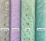 Foil Star Polyester Organza Fabric - Multiple Colors, Silver Foil Stars, 58/59" Width (1 Yard)
