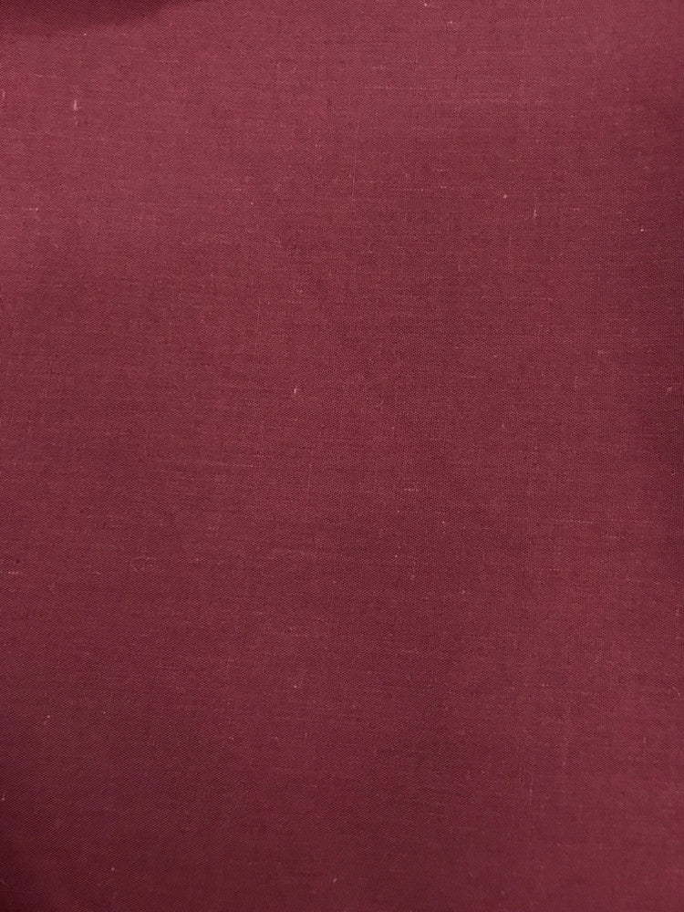 Burgundy Poly Cotton Fabric - Burgundy Solid, 58/59" Width (1 Yard)