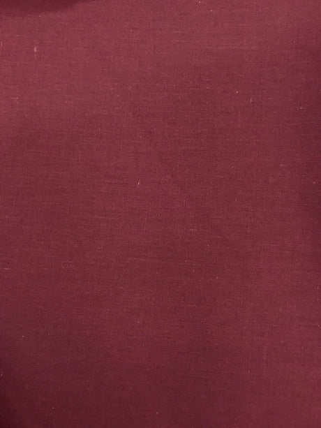 Burgundy Poly Cotton Fabric - Burgundy Solid, 58/59" Width (1 Yard)
