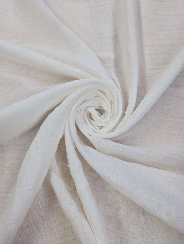 Double Cotton Gauze Cotton Fabric - Offwhite, 55/56" Width (1 Yard)