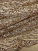 Glitter Lace Polyester Fabric - Sparkly Sheer Mesh, 59/60" Width (1 Yard)