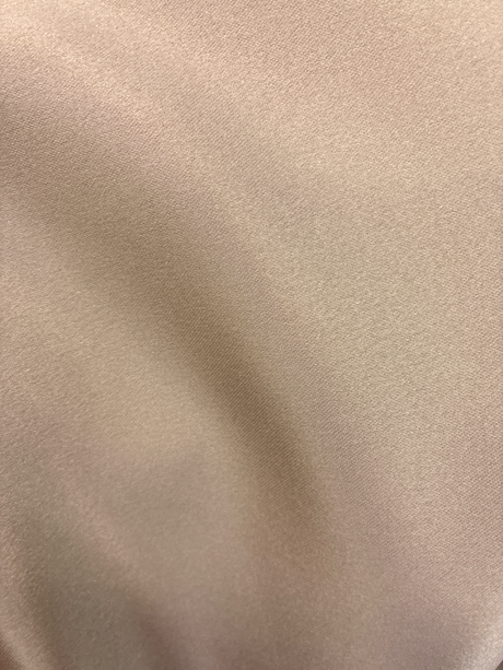 Peau De Soie Dull Satin Polyester Fabric - Latte, Matte Finish, 58/59" Width (1 Yard)