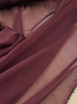 Two Tone Chiffon Polyester Fabric - Burgundy, Two Tone, 58/59" Width (1 Yard)