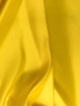 Dull Satin (Peau De Soie) Polyester Fabric - Yellow Matte Finish, 58/59" Width (1 Yard)