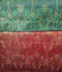 Church Metallic Brocade Wheat And Cross Polyester Brocade Fabric - Green, Red, Gold And Purple, Metallic Cross, Grapes And Wheat Jacquard, 58-59" Width (1 Yard)