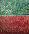 Church Metallic Brocade Wheat And Cross Polyester Brocade Fabric - Green, Red, Gold And Purple, Metallic Cross, Grapes And Wheat Jacquard, 58-59" Width (1 Yard)