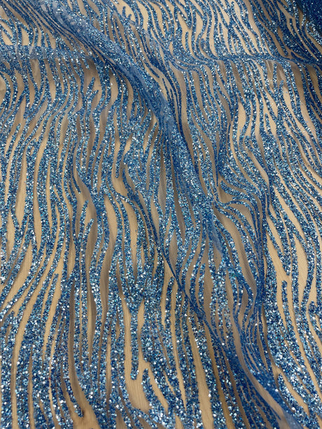 Glitter Lace Polyester Fabric - Sparkly Sheer Mesh, 59/60" Width (1 Yard)