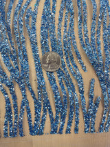 Glitter Lace Polyester Fabric - Sparkly Sheer Mesh, 59/60" Width (1 Yard)