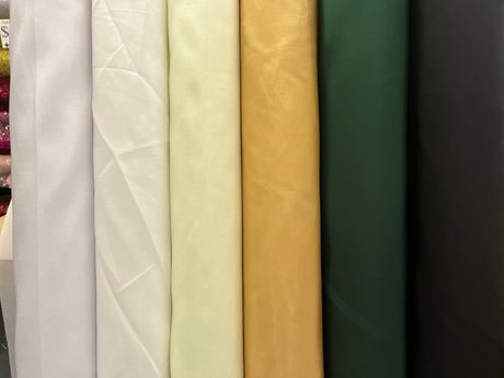 Taffeta Polyester Fabric - Dark Ivory Solid, 58/59" Width (1 Yard)