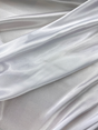 Charmeuse Polyester Fabric - White, Satin Finish, 58/59" Width (1 Yard)