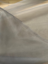Crystal Organza Polyester Fabric - Gray Sheer, 58/59" Width (1 Yard)