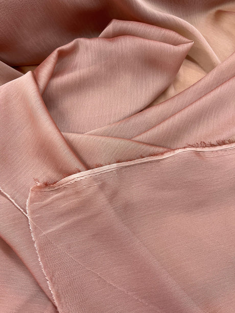 Two Tone Polyester Chiffon Fabric - Rose Tan, 58/59" Width (1 Yard)