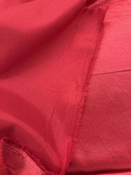 Stretch Charmeuse Polyester Spandex Fabric - Red, 58/59" Width (1 Yard)