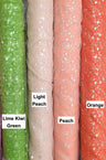 Foil Star Polyester Organza Fabric - Multiple Colors, Silver Foil Stars, 58/59" Width (1 Yard)