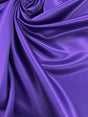 Peau De Soie Dull Satin Polyester Fabric - Dark Purple, 58/59" Width, Medium Weight (1 Yard)