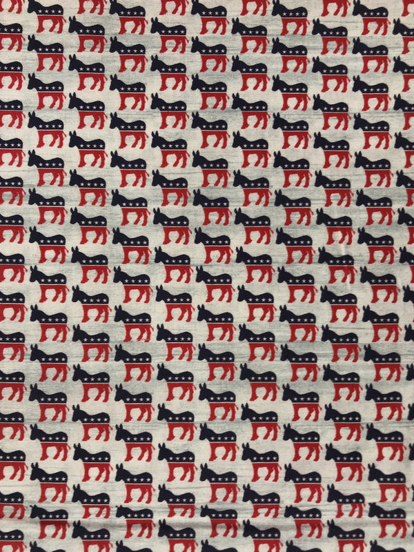 Benartex Donkeys Cotton Fabric - Light Gray Donkey Print, 44/45" Width (1 Yard)