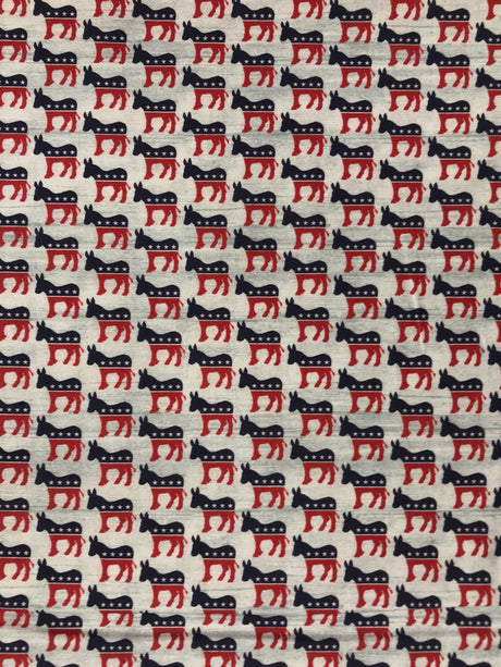 Benartex Donkeys Cotton Fabric - Light Gray Donkey Print, 44/45" Width (1 Yard)
