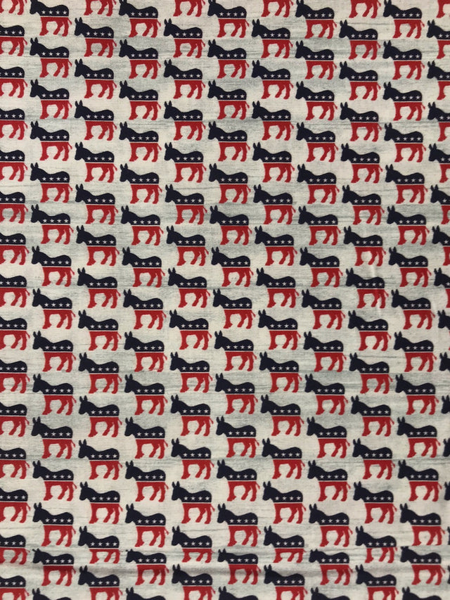 Benartex Donkeys Cotton Fabric - Light Gray Donkey Print, 44/45" Width (1 Yard)