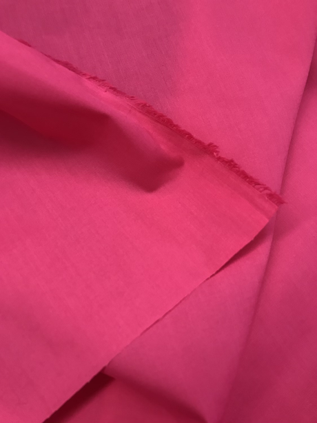 Solid Poly Cotton Fabric - Hot Pink, 58/59" Width (1 Yard)