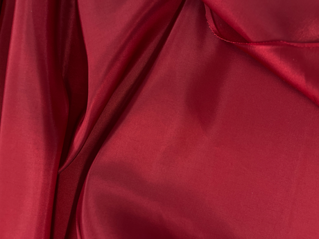 Dark Red Taffeta Polyester Fabric - Dark Red Solid, 58/59" Width (1 Yard)