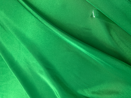 Charmeuse Polyester Fabric - Green, 58/59" Width (1 Yard)