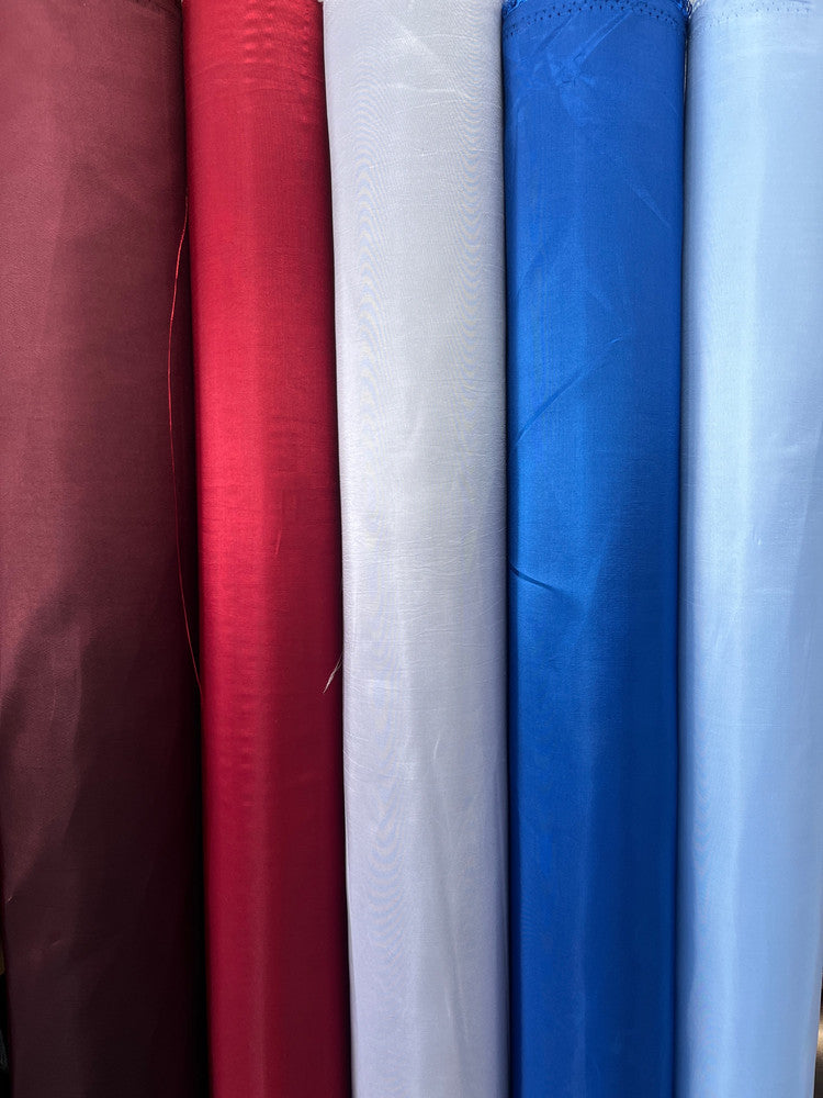 Dark Red Taffeta Polyester Fabric - Dark Red Solid, 58/59" Width (1 Yard)