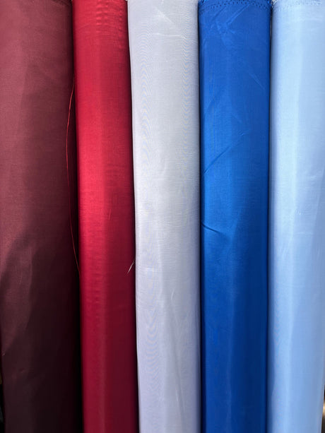 Dark Red Taffeta Polyester Fabric - Dark Red Solid, 58/59" Width (1 Yard)
