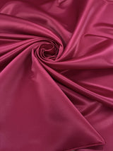 Peau De Soie Dull Satin Polyester Fabric - Cranberry, 58/59" Width (1 Yard)
