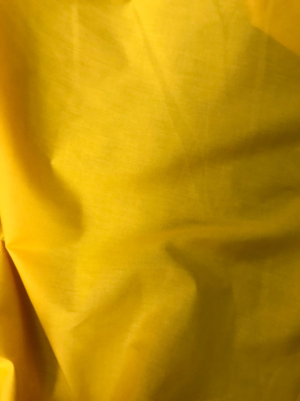 Mango Yellow Poly Cotton Fabric - Mango Yellow Solid, 58/59" Width (1 Yard)