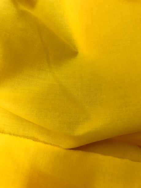 Mango Yellow Poly Cotton Fabric - Mango Yellow Solid, 58/59" Width (1 Yard)