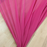 Two Tone Chiffon Polyester Fabric - Hot Pink, 58/59" Width (1 Yard)