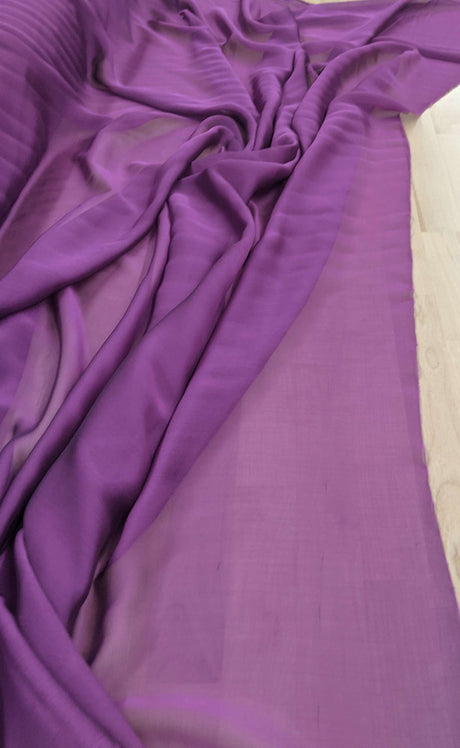 Two Tone Chiffon Polyester Fabric - Orchid Purple, Sheer Lightweight Drape, 58/59" Width (1 Yard)