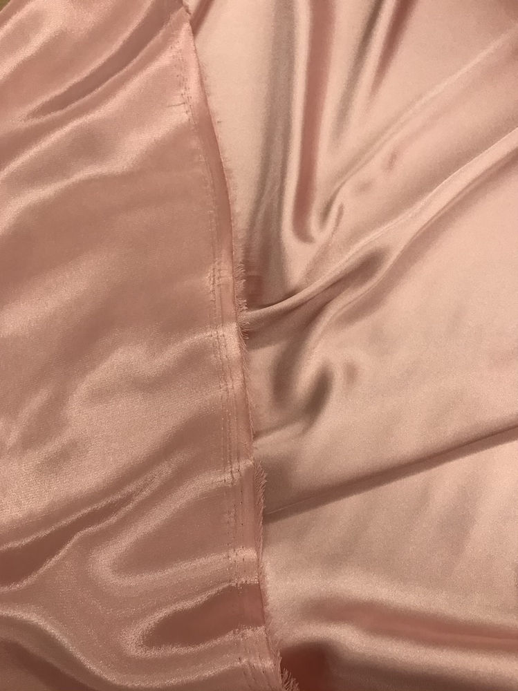 Charmeuse Polyester Fabric - Rose Pink, 58/59" Width (1 Yard)