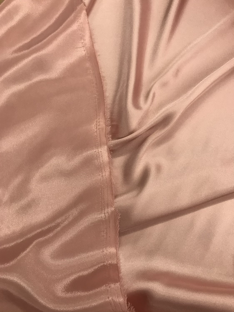 Charmeuse Polyester Fabric - Rose Pink, 58/59" Width (1 Yard)