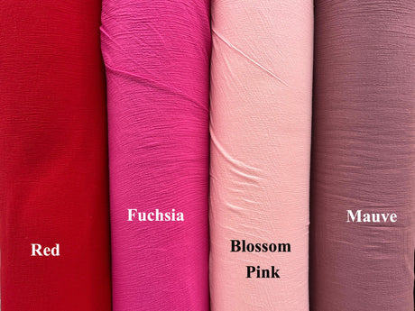 Cotton Gauze Cotton Fabric - Multiple Colors, 49/50" Width, Lightweight, Semi-Sheer (1 Yard)