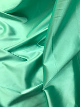 Stretch Charmeuse Polyester Spandex Fabric - Jade Green, 58/59" Width (1 Yard)