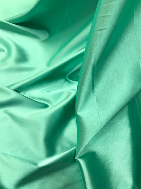 Stretch Charmeuse Polyester Spandex Fabric - Jade Green, 58/59" Width (1 Yard)