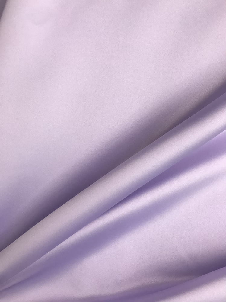 Peau De Soie Dull Satin Polyester Fabric - Lilac, 58/59" Width (1 Yard)