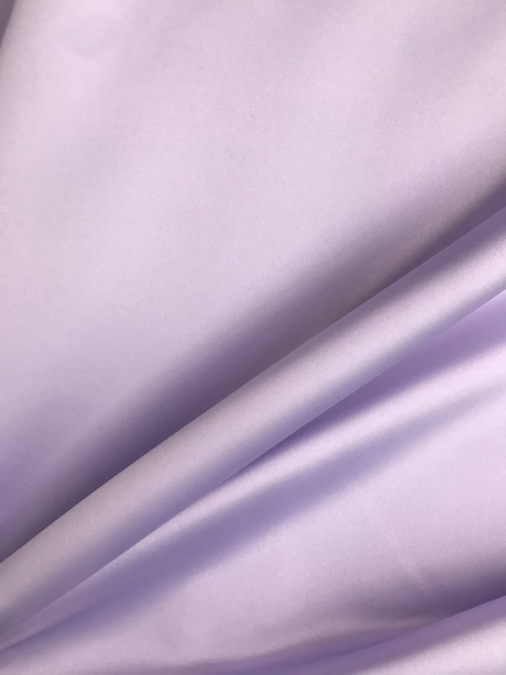 Peau De Soie Dull Satin Polyester Fabric - Lilac, 58/59" Width (1 Yard)
