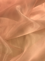 Crystal Organza Polyester Fabric - Peach, 58/59" Width (1 Yard)