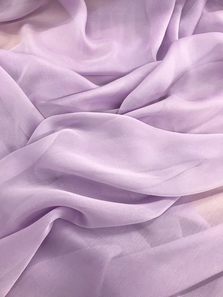 Two Tone Chiffon Polyester Fabric - Lilac, 58/59" Width (1 Yard)