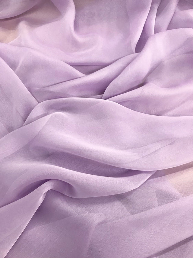 Two Tone Chiffon Polyester Fabric - Lilac, 58/59" Width (1 Yard)