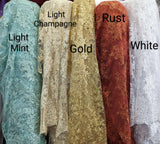 Bridal Lace With Sequins Polyester Lace Fabric - Multiple Colors, Corded Floral, Scalloped Edges, 50/51" Width (1 Yard)