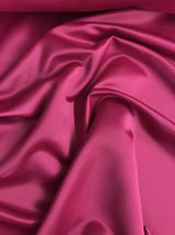 Peau De Soie Dull Satin Polyester Fabric - Fuchsia Matte Finish, 58/59" Width (1 Yard)