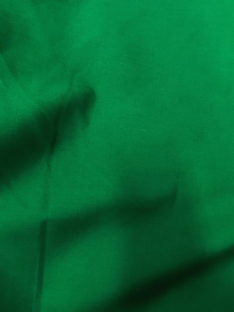 Green Poly Cotton Fabric - Solid, 58/59" Width (1 Yard)