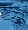Stretch Charmeuse Polyester Spandex Fabric - Teal Blue, Teal Green, Dark Aqua Green, 58/59" Width (1 Yard)
