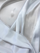 Charmeuse Polyester Fabric - White, Satin Finish, 58/59" Width (1 Yard)