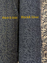 Black Velvet Flocking Lace Polyester Lace Fabric - Glitter Accent, Stretch Mesh, 59/60" Width (1 Yard)
