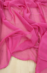 Two Tone Chiffon Polyester Fabric - Hot Pink, 58/59" Width (1 Yard)