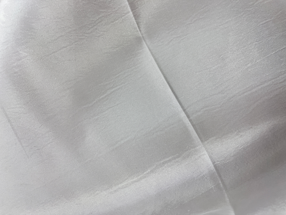 Taffeta 100 Percent Polyester Fabric - White Solid, 58/59" Width (1 Yard)